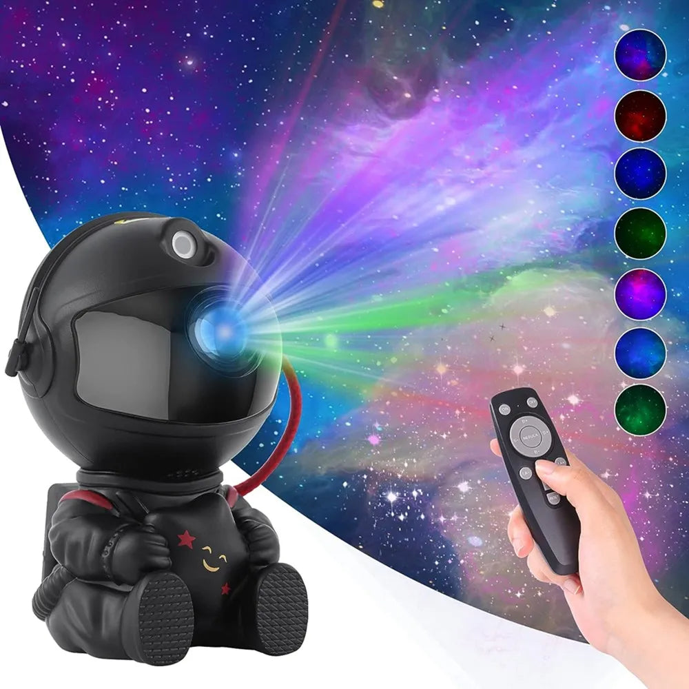 Sitting Astronaut Galaxy Projector