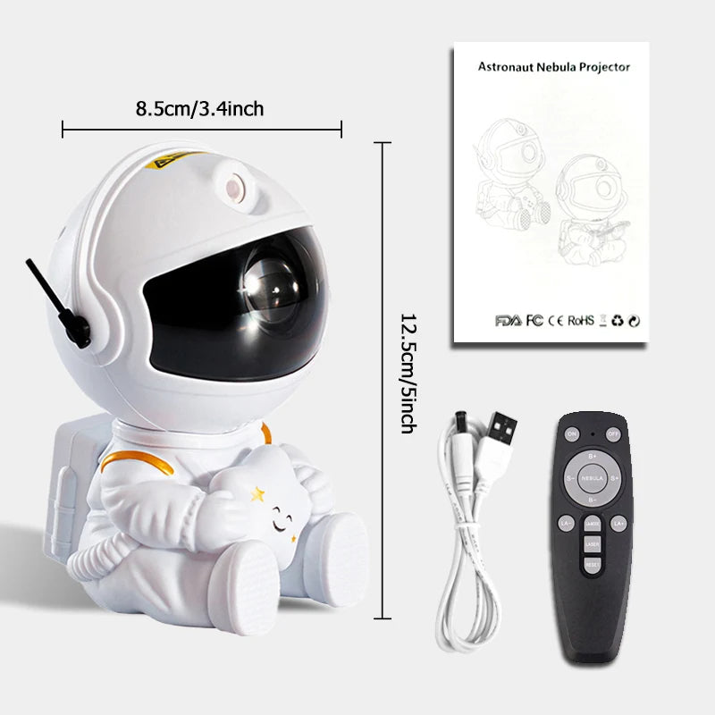 Sitting Astronaut Galaxy Projector